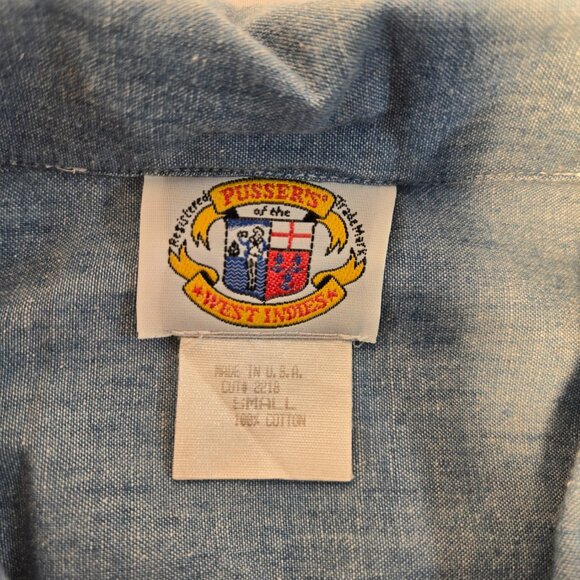 USA Vintage PUSSER'S WEST INDIES Y2K RARE Blue Sleeveless Cropped Top Size S. - Picture 13 of 16